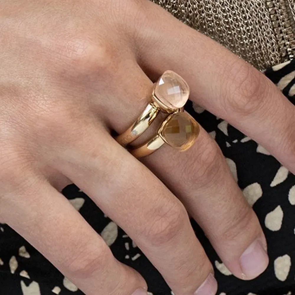 Кольцо Qudo FIRENZE 18.5 (G) Smoked Topaz 107001/40-5108 18.5