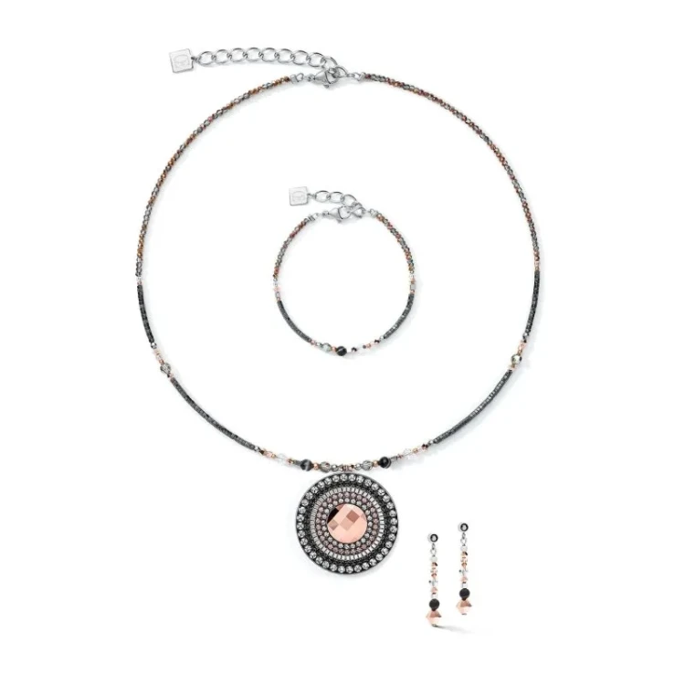 Колье Coeur de Lion  Amulet Grey-Crystal 5035/10-1218