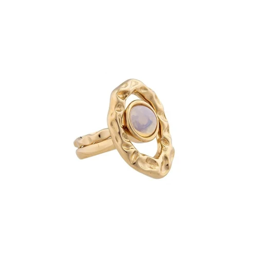 *Кольцо Possebon двойное Opaline 16.5 мм *K7158.25/16.5 BW/G