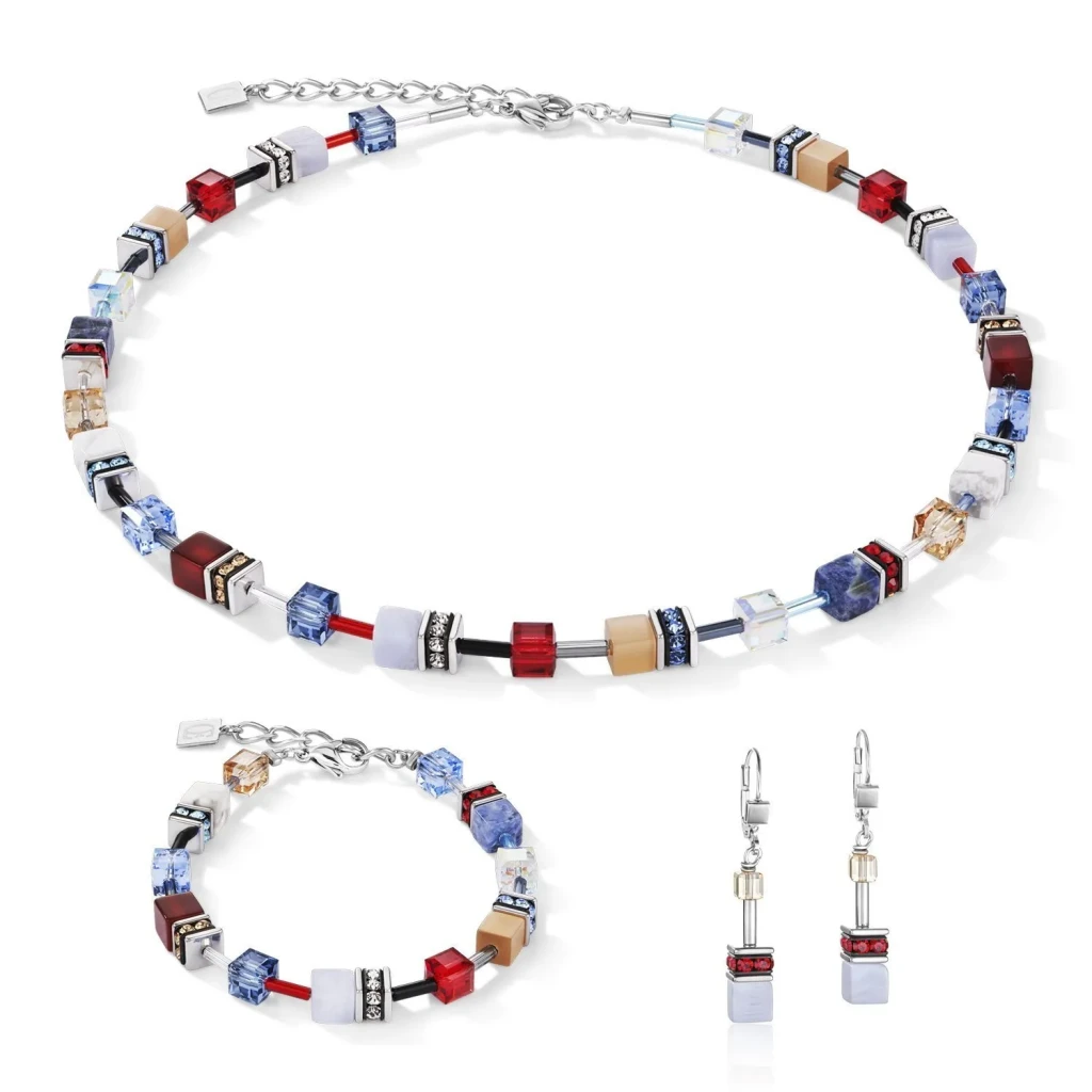 Серьги Coeur de Lion Blue-Red 4905/20-0703