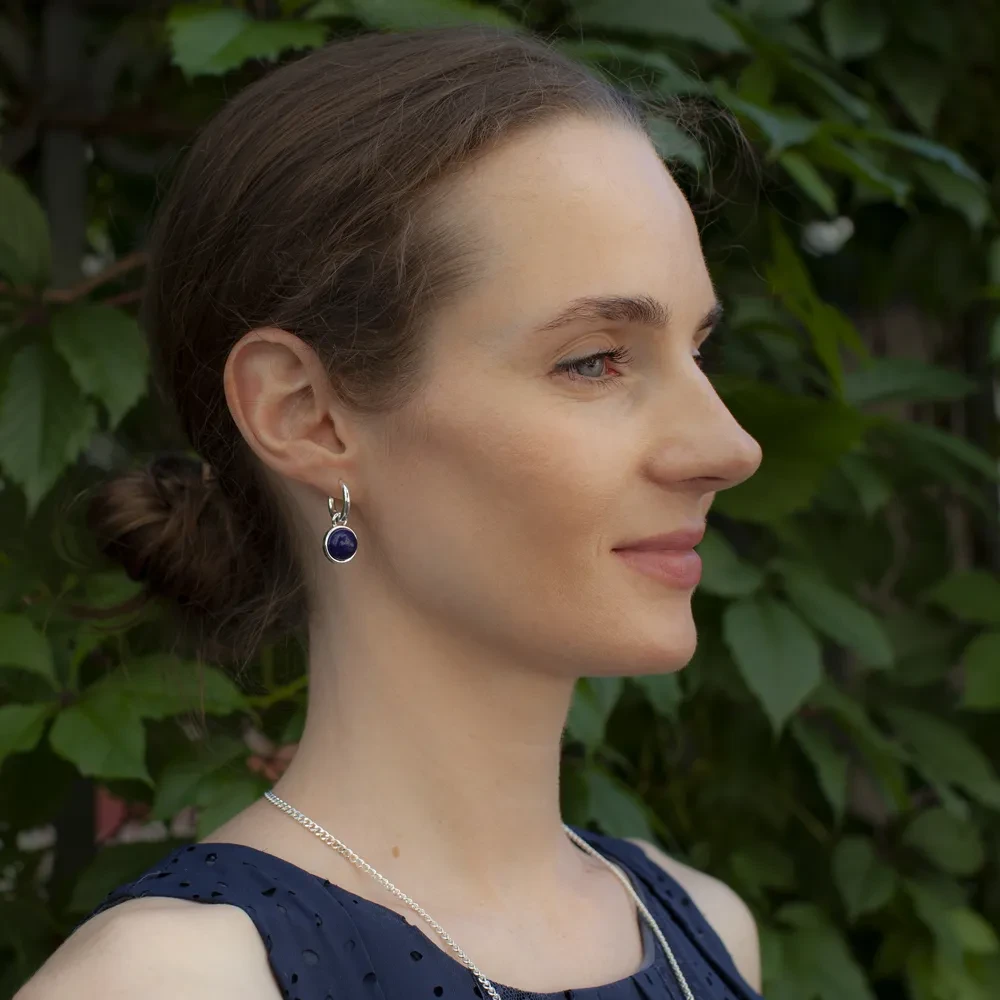 Серьги Fiore Luna NATURAL LAPIS LE1111 BL/S