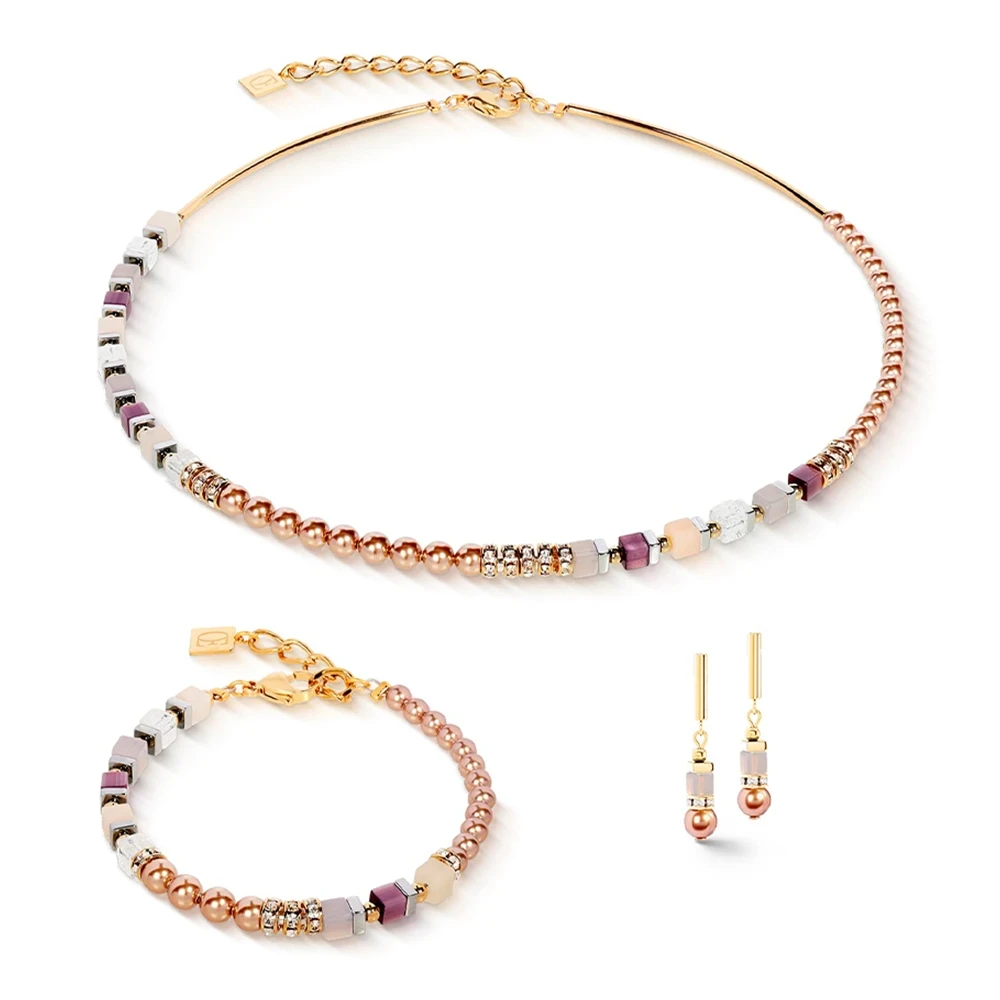 Серьги Coeur de Lion Grey-Purple 4354/21-1208