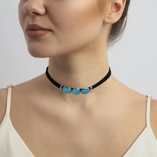 Possebon Чокер madre azul B0207.20 BL/S