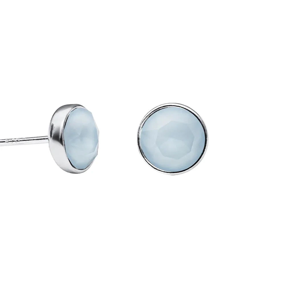 Пусеты Crystal Powder Blue Fiore Luna SWE297 PB S