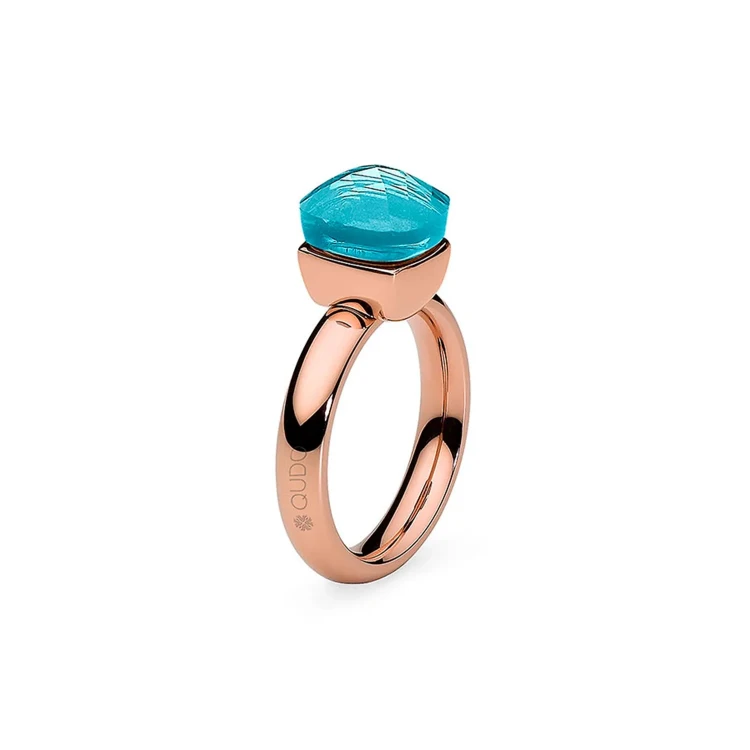 Кольцо Qudo Firenze aqua 18 мм 610082 BL/RG
