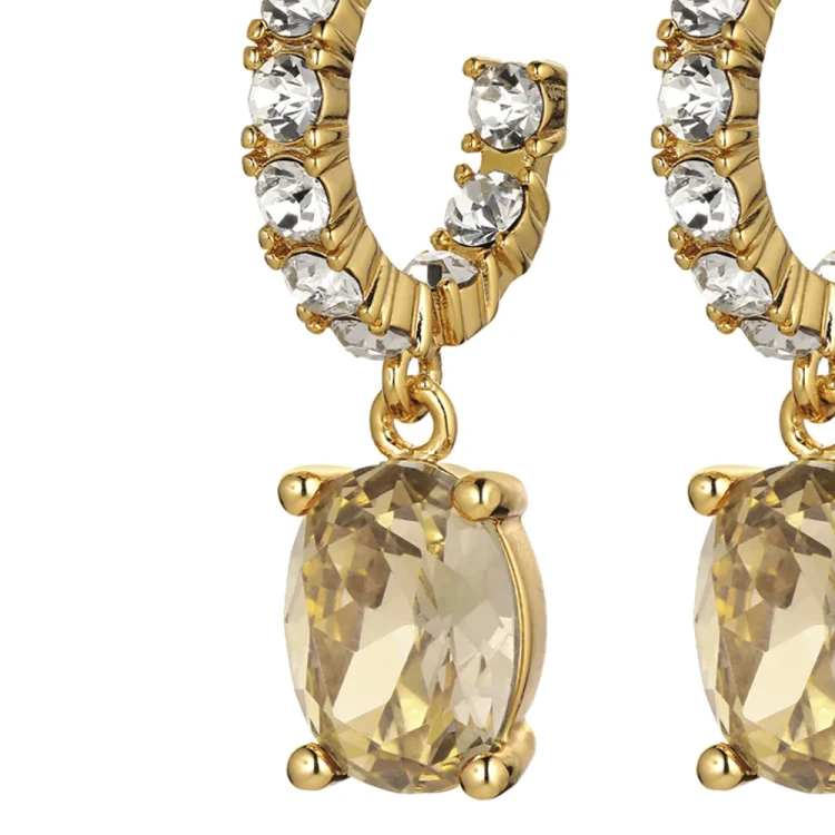 Серьги Dyrberg Kern BARBARA SG GOLDEN / CRYSTAL 430038