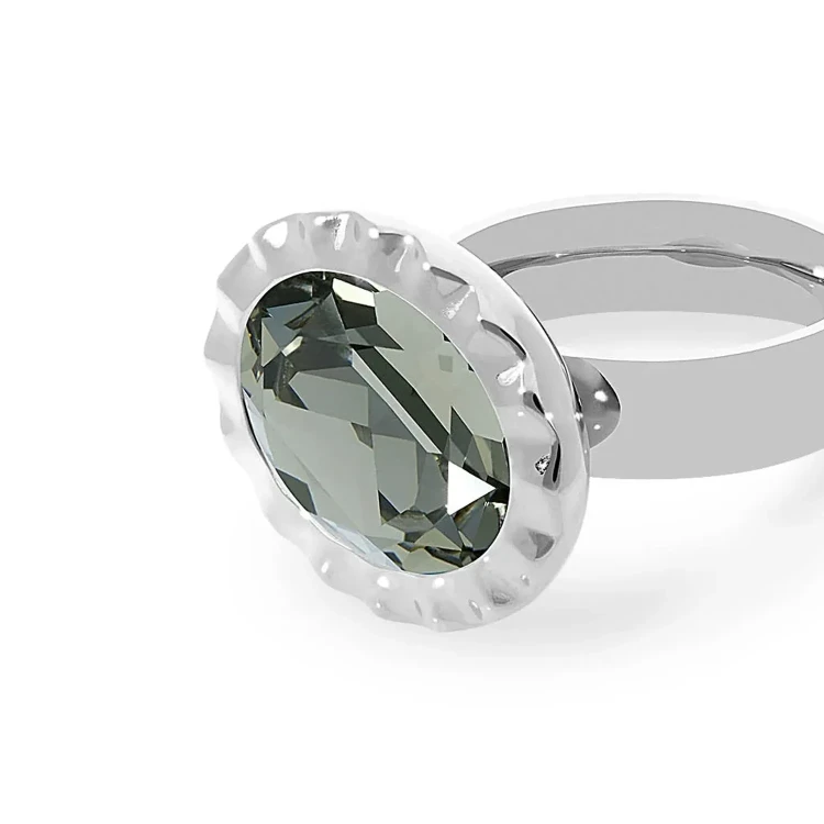 Кольцо Qudo TIVOLA UNICA big (S/P)Black diamond 60 686533