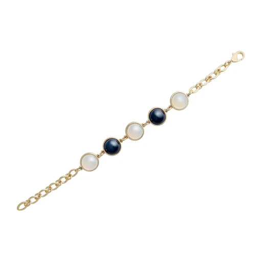 Классический браслет Pearl Opaline-Black Agate C1362.25.4 BW/G