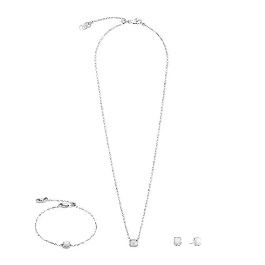 Серьги Coeur de Lion White quartz (April) 1300/21-1400