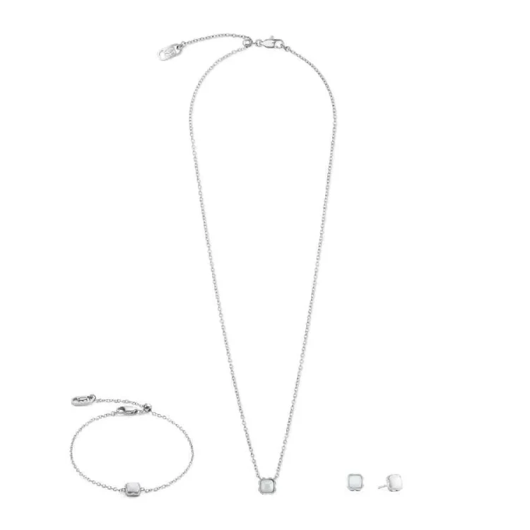 Серьги Coeur de Lion White quartz (April) 1300/21-1400