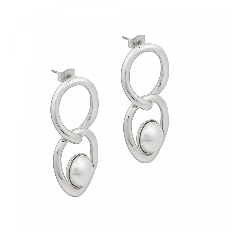 Серьги Fiore Luna Pearl A2006PE-E01.1 BW/S