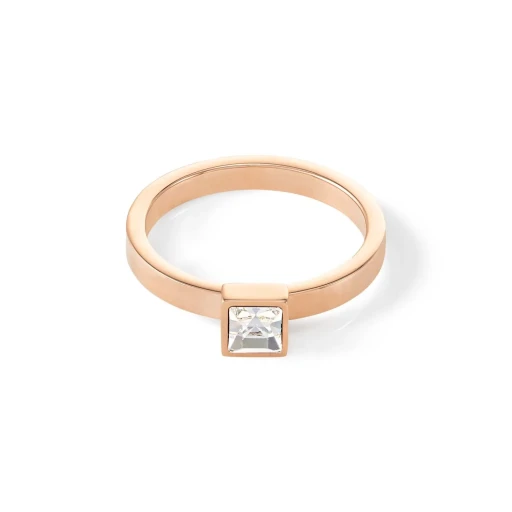 Кольцо Coeur de Lion Crystal-Rose gold 17.2 мм 0501/40-1822 54