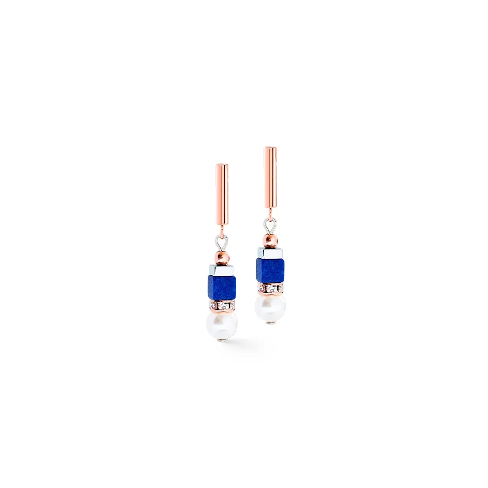 Серьги Coeur de Lion Blue Rose Gold 4354/21-0759