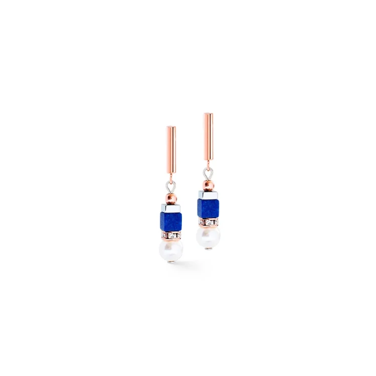 Серьги Coeur de Lion Blue Rose Gold 4354/21-0759