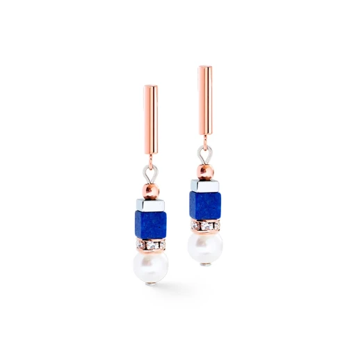 Серьги Coeur de Lion Blue Rose Gold 4354/21-0759