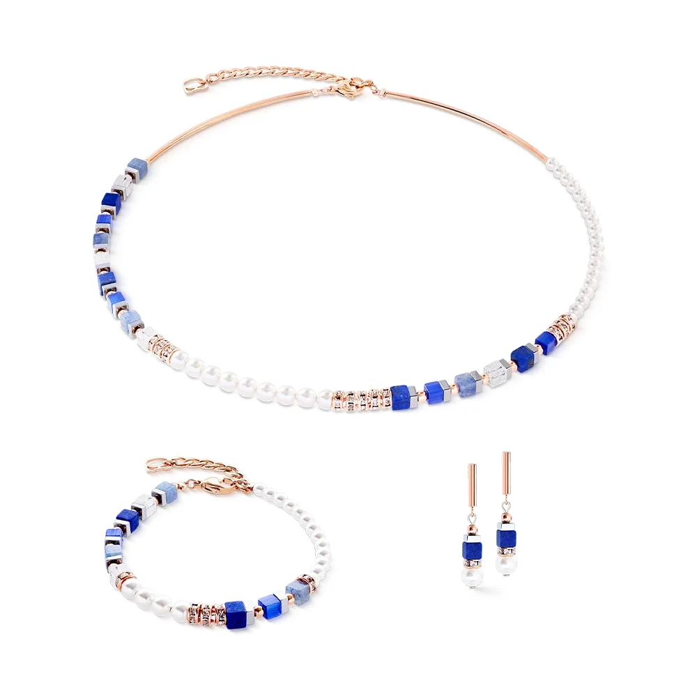 Серьги Coeur de Lion Blue Rose Gold 4354/21-0759