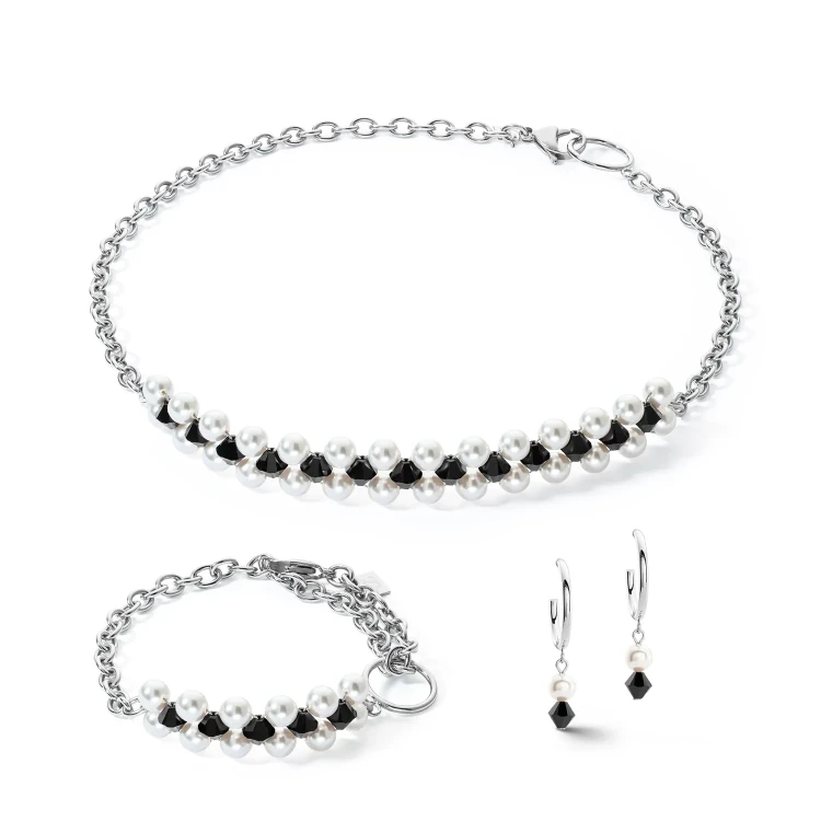 Coeur de Lion Пусеты Black-Silver 4080/21-1317