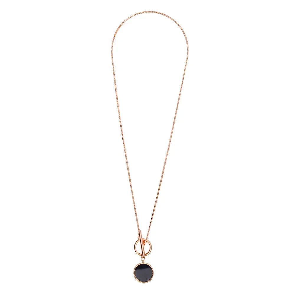 Колье Fiore Luna Onyx B2010NM-N03.1 BW/RG