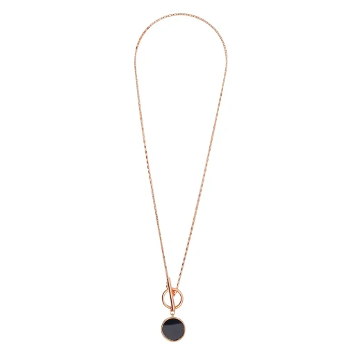 Колье Fiore Luna Onyx B2010NM-N03.1 BW/RG