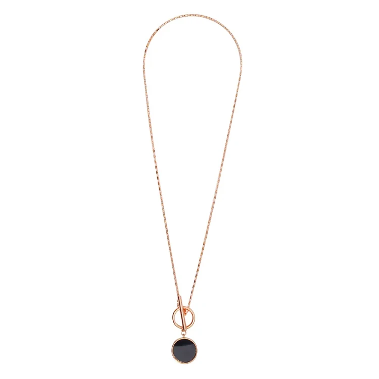 Колье Fiore Luna Onyx B2010NM-N03.1 BW/RG