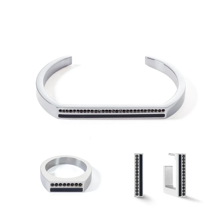 Браслет Coeur de Lion Black-Silver 16 0133/32-1317 16