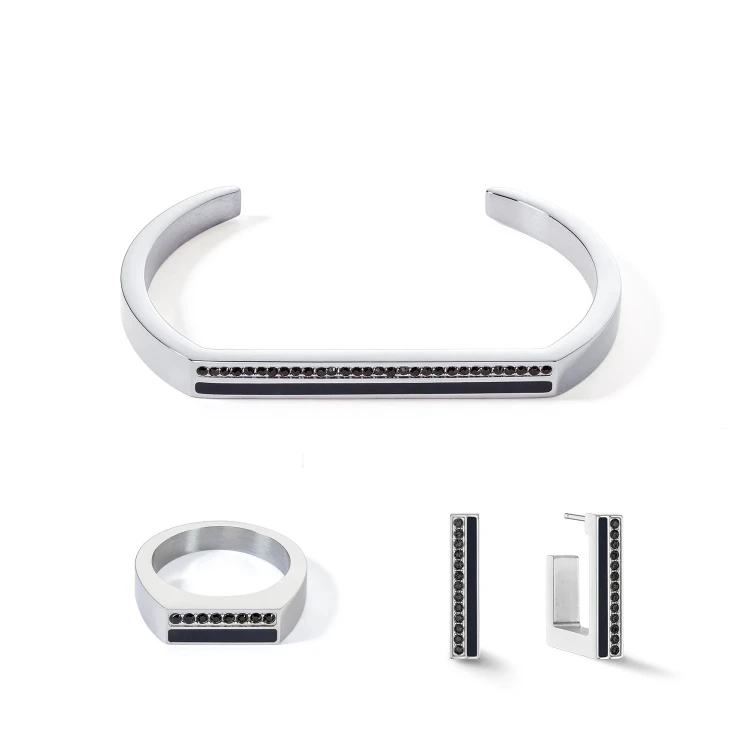 Браслет Coeur de Lion Black-Silver 16 0133/32-1317 16