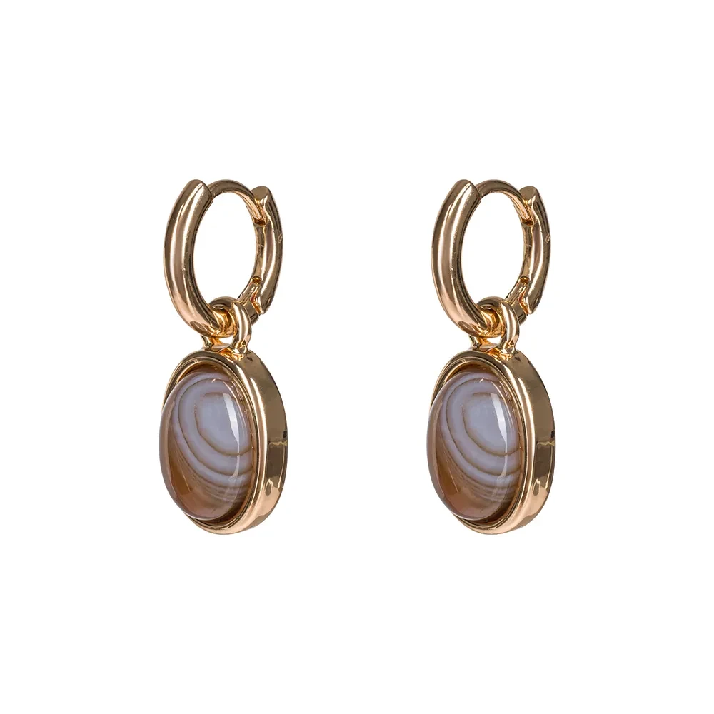 Серьги Fiore Luna COFFE AGATE LE1201 BR/G