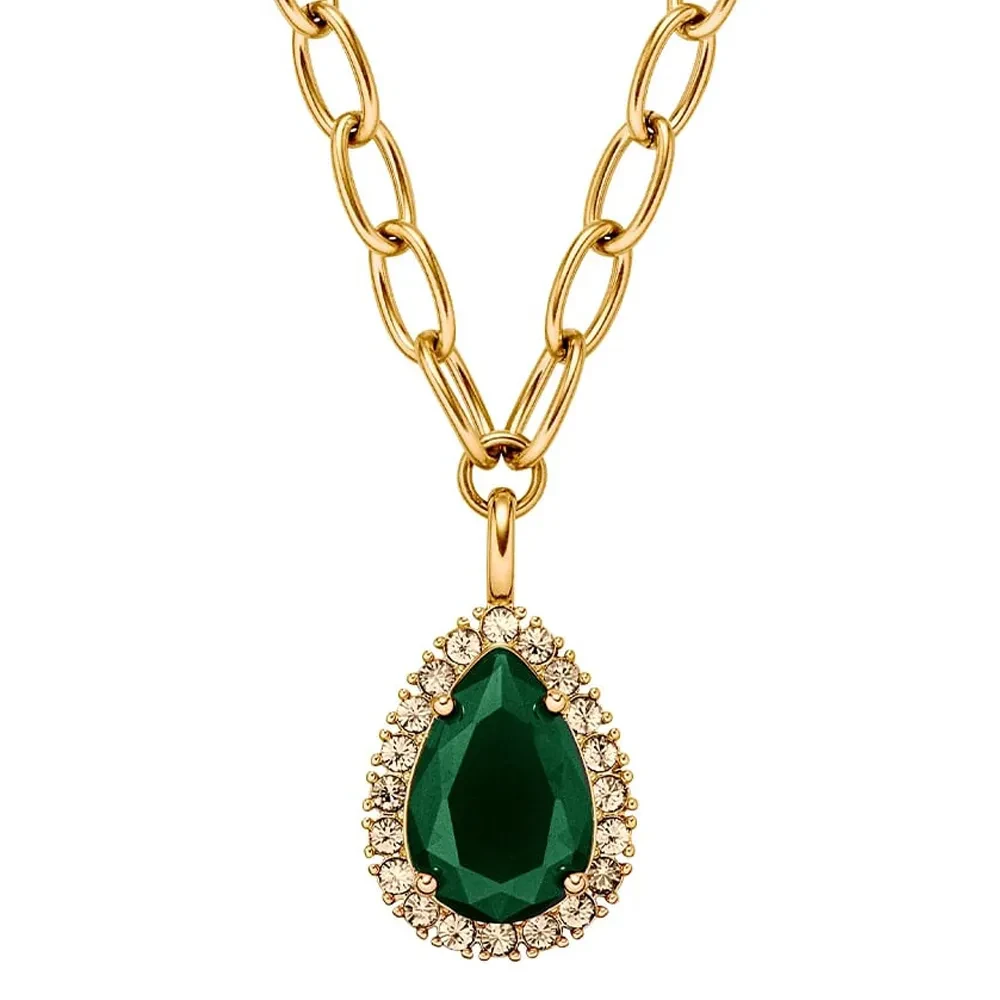 Колье Dyrberg Kern METTA SG EMERALD GREEN /GOLDEN 450080