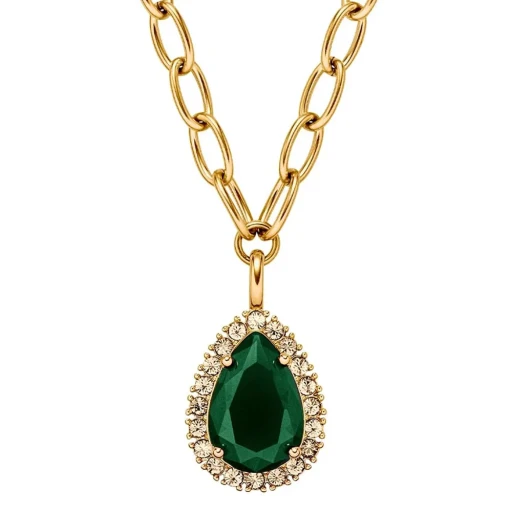 Колье Dyrberg Kern METTA SG EMERALD GREEN /GOLDEN 450080