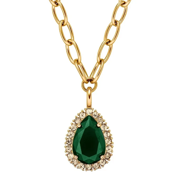Колье Dyrberg Kern METTA SG EMERALD GREEN /GOLDEN 450080