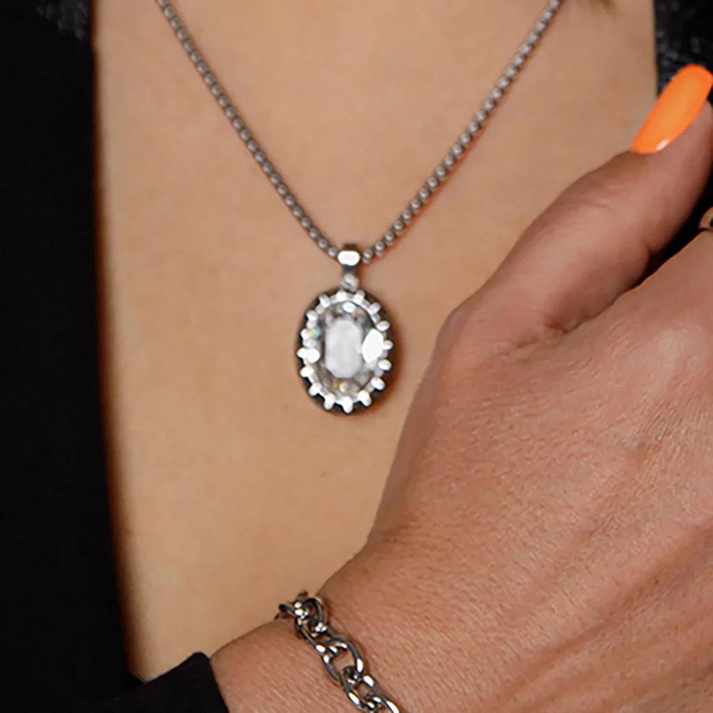 Колье Qudo TIVOLA UNICA big (S/P) Crystal 3cm 420500