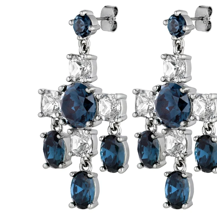 Серьги Dyrberg Kern LEONORA SS ROYAL BLUE / CRYSTAL 430124