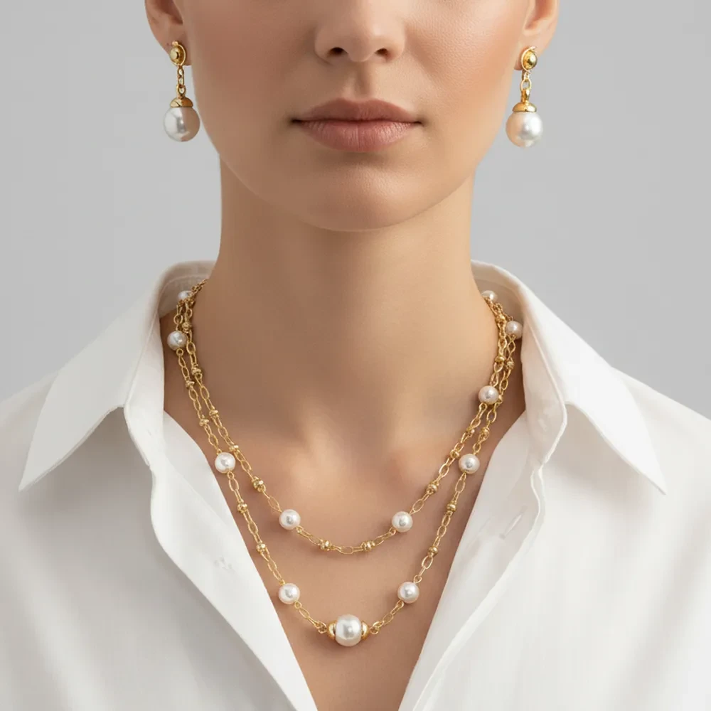 Комплект Fiore Luna колье+серьги SG200097E-001 G