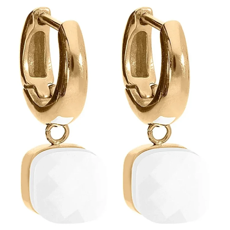 Серьги Qudo FIRENZE (G) White 107001/20-5420