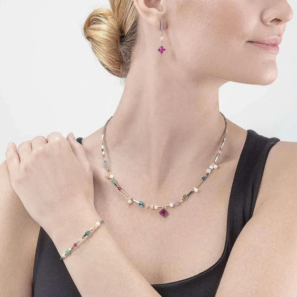 Колье Coeur de Lion Brilliant Square Multicolour 6007/10-1544