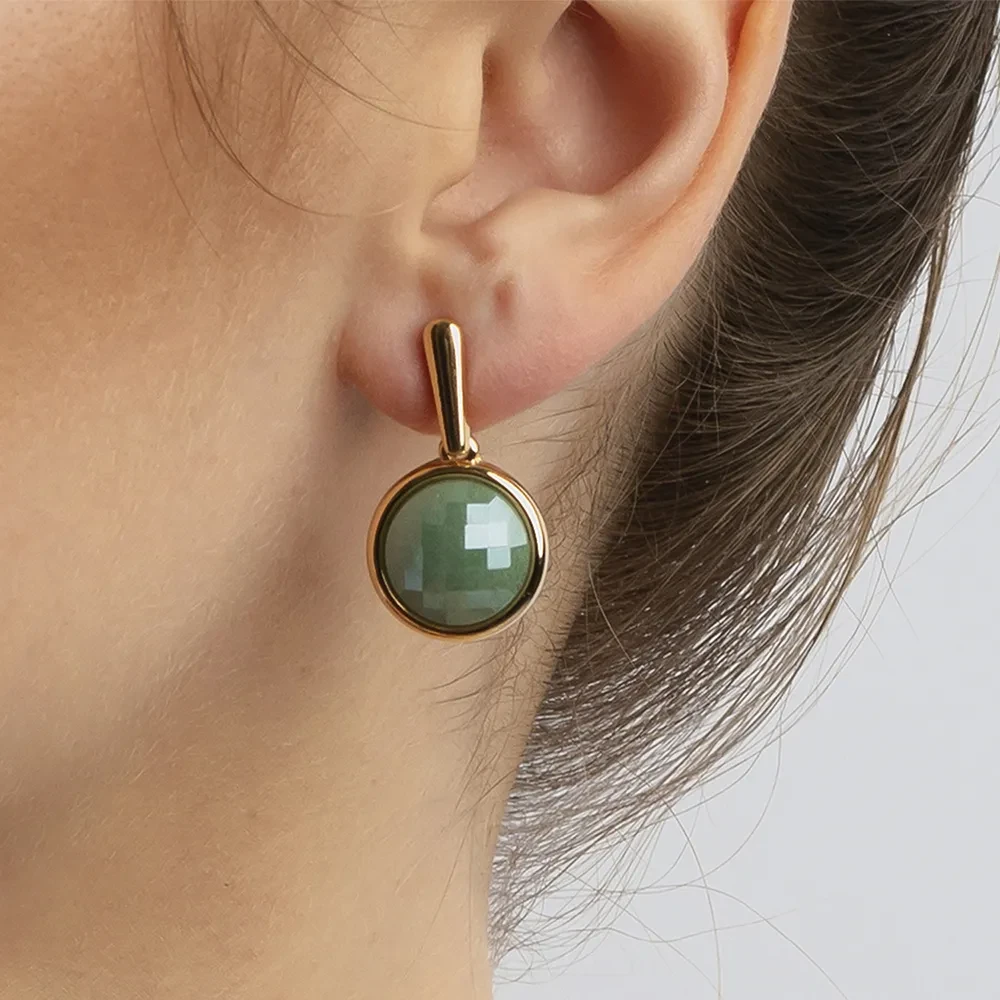 Серьги Possebon pearl green quartz A1993.16 G/G