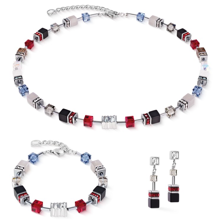Серьги Coeur de Lion Grey-Red 3025/21-1203