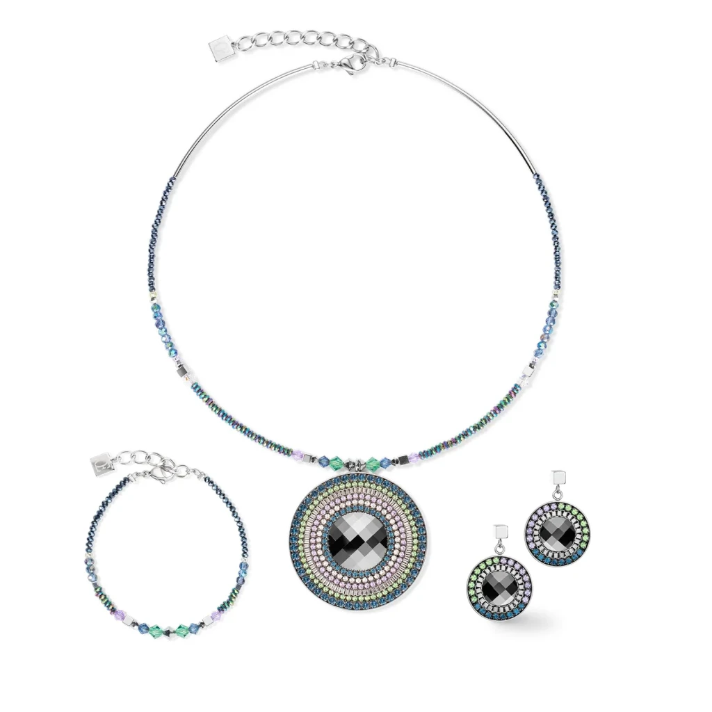 Браслет Coeur de Lion Blue-Green-Lilac 5036/30-0754