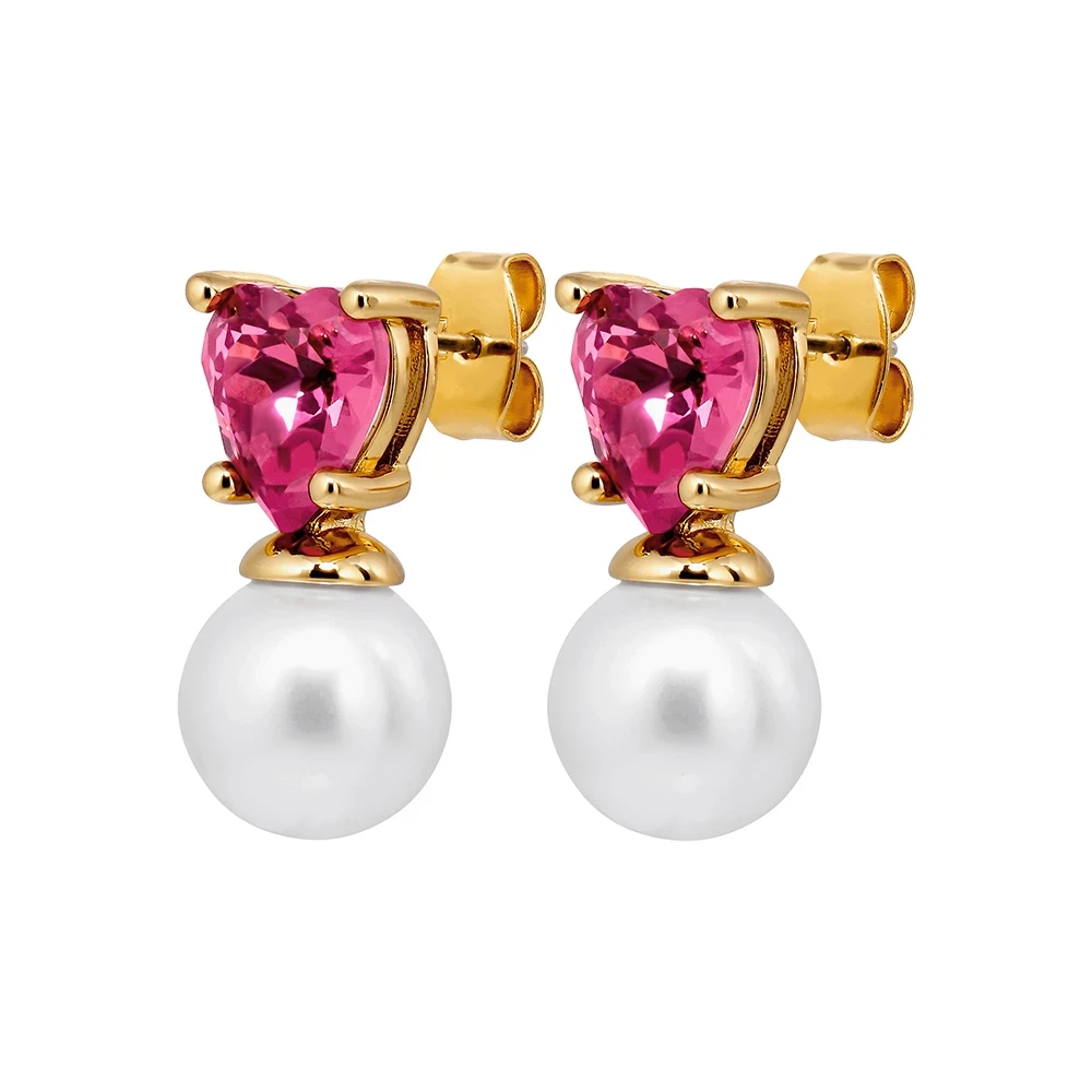 Серьги Dyrberg Kern EMO SG ROSE / WHITE PEARL 480039
