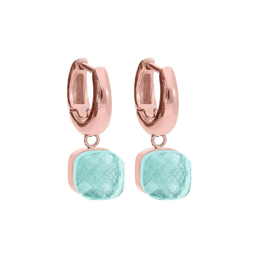 Серьги Qudo Firenze soft aqua 300413 BL/RG
