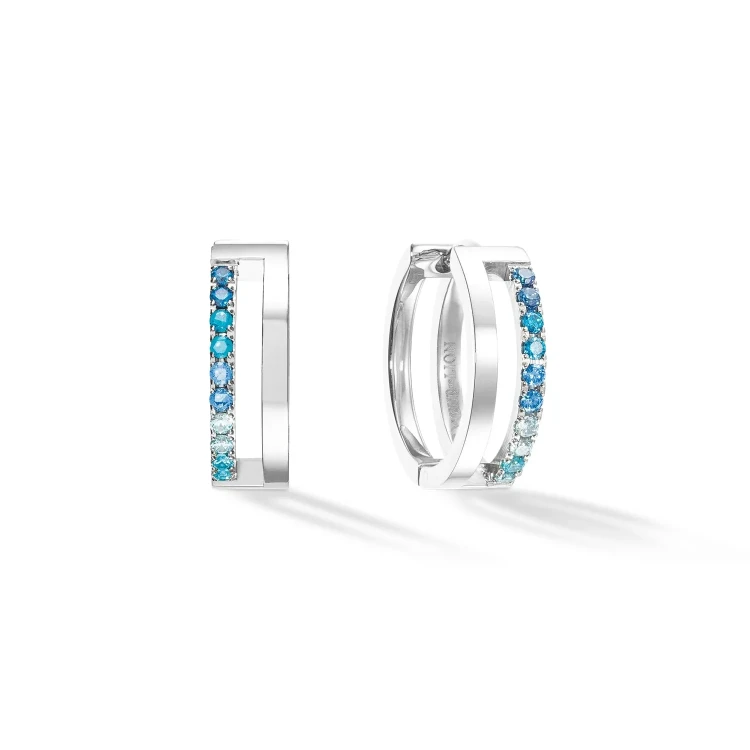 Серьги Coeur de Lion Blue-Silver 0136/21-0717