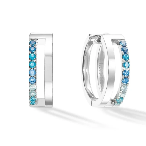 Серьги Coeur de Lion Blue-Silver 0136/21-0717
