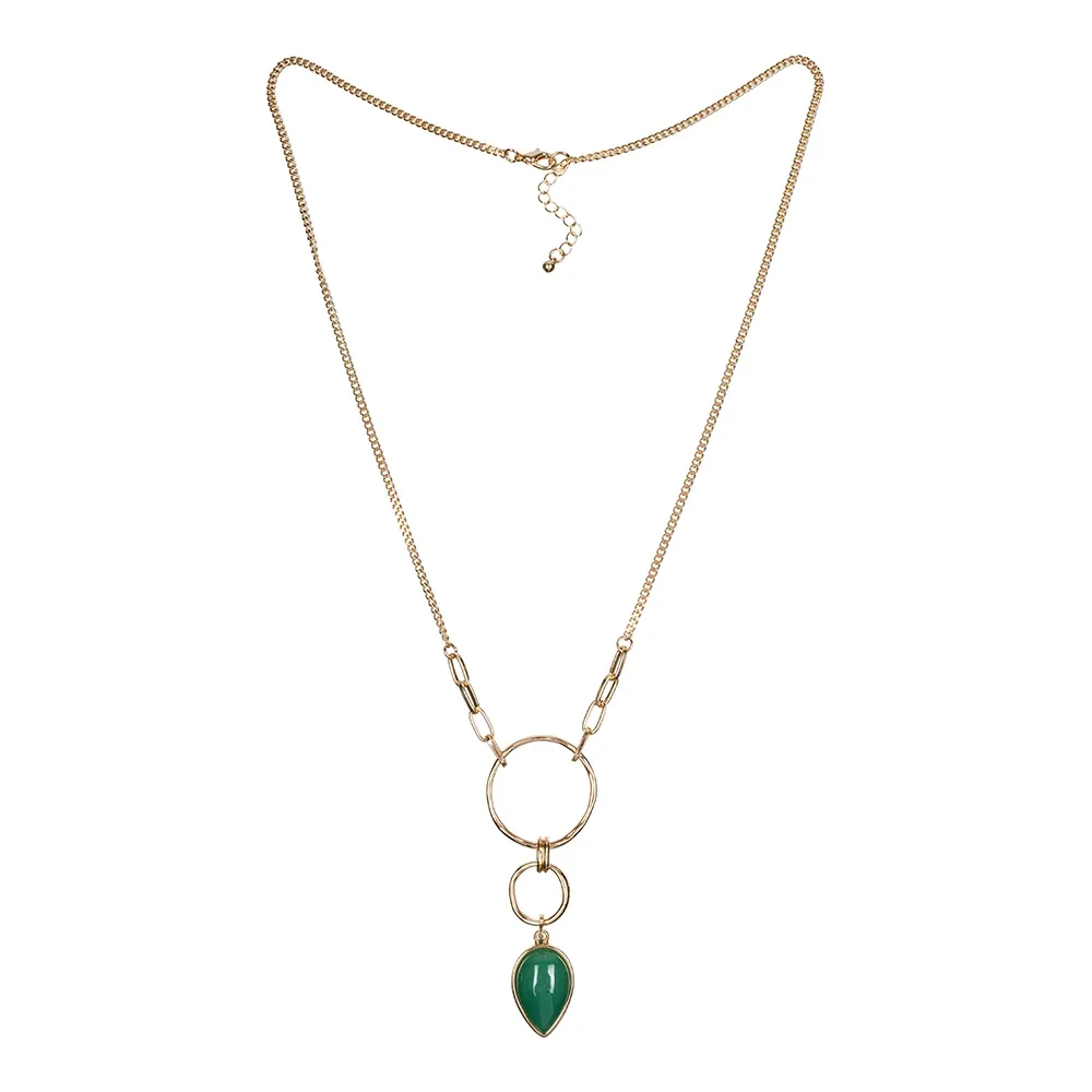Колье Fiore Luna GREEN AVENTURINE LN3171-5 G/G