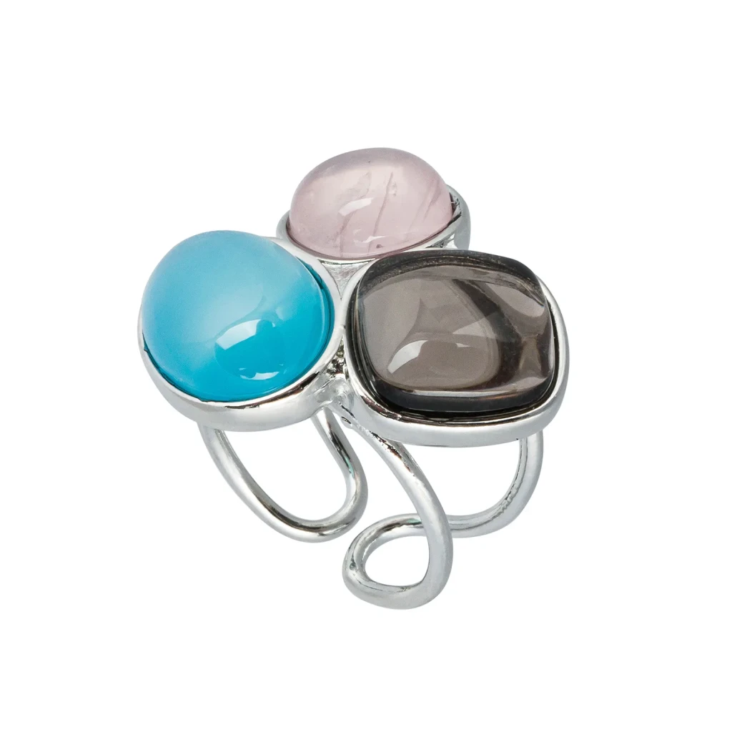 Кольцо Possebon Azul, Q.Roze, Obs Fume K0178.20.7.11 S