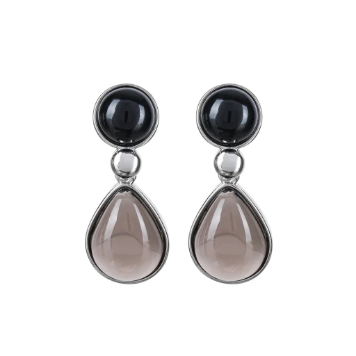 Серьги Possebon Agata Preto, Obs Fume A0738.4.1 S