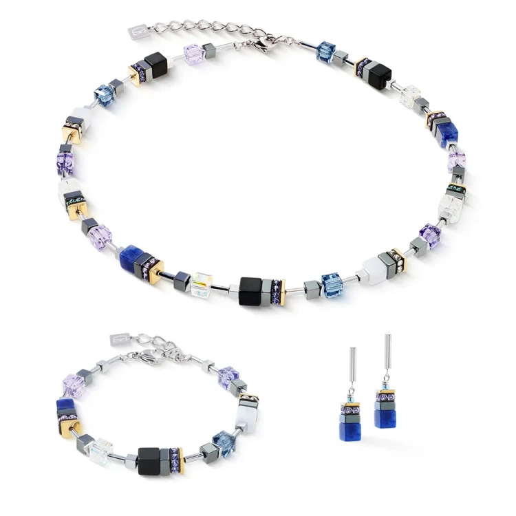 Серьги Coeur de Lion Blue-Purple 3017/21-0708