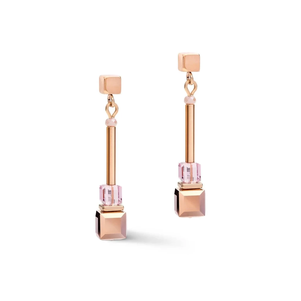 Серьги Coeur de Lion Rose Gold Lilac 5042/21-0829