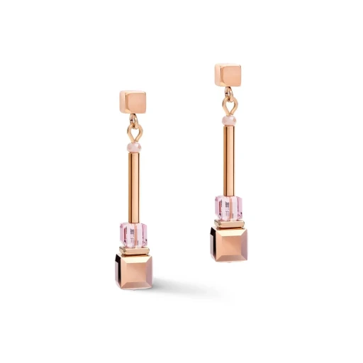 Серьги Coeur de Lion Rose Gold Lilac 5042/21-0829