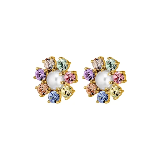 Серьги Dyrberg Kern AUBRA SG PASTEL MULTI / WHITE PEARL 460082