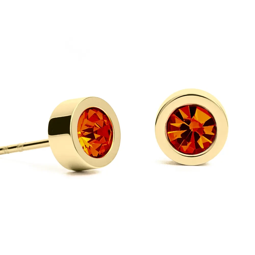 Пусеты Fiore Luna Orange 6х3 SWE126 O G